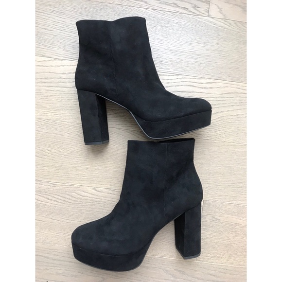 Scoop NYC Shoes - SCOOP NYC black suede platform bootie size 10